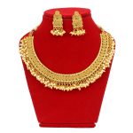 Faux Moti Beaded High Gold Nec...