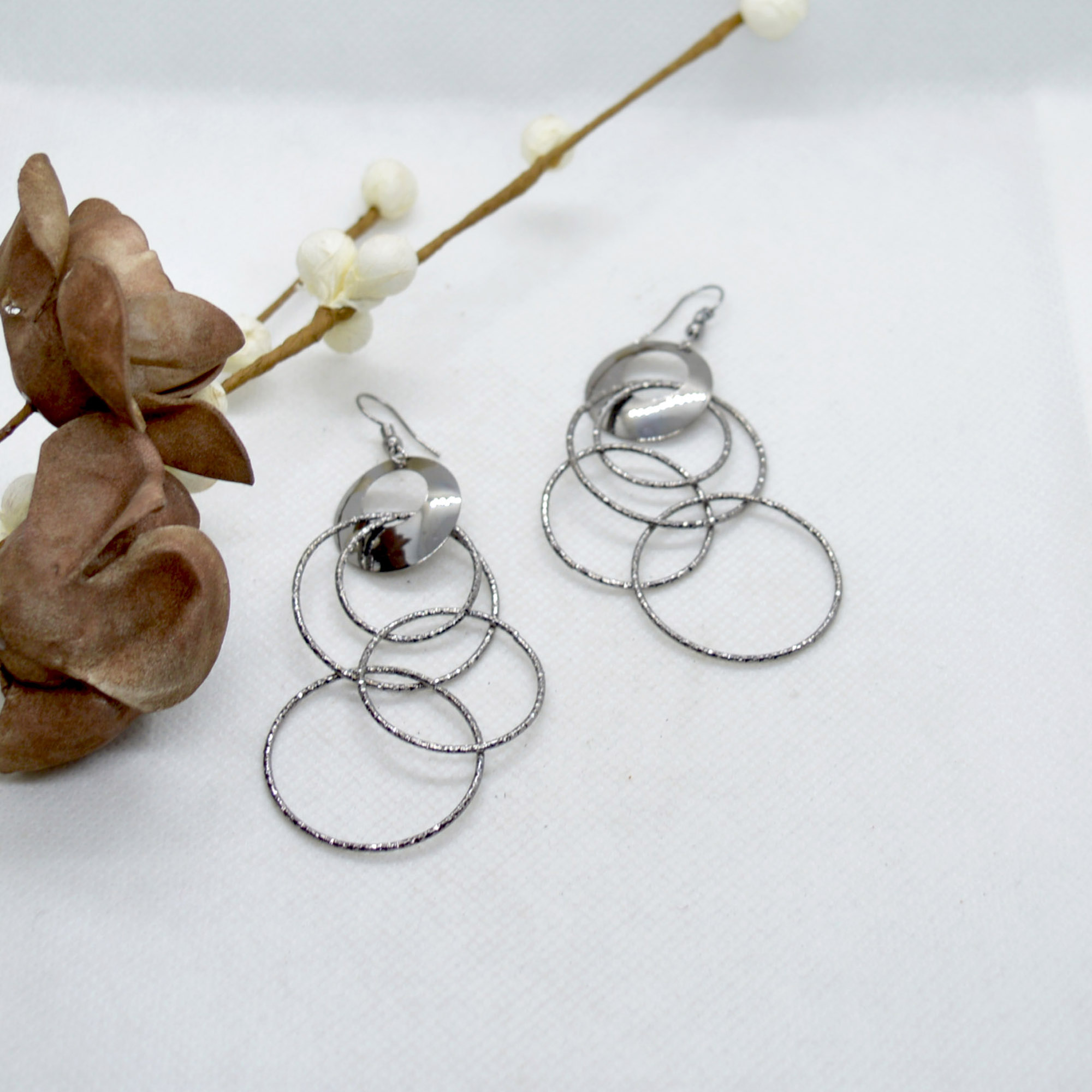 Round Loop Design Drop Earring...