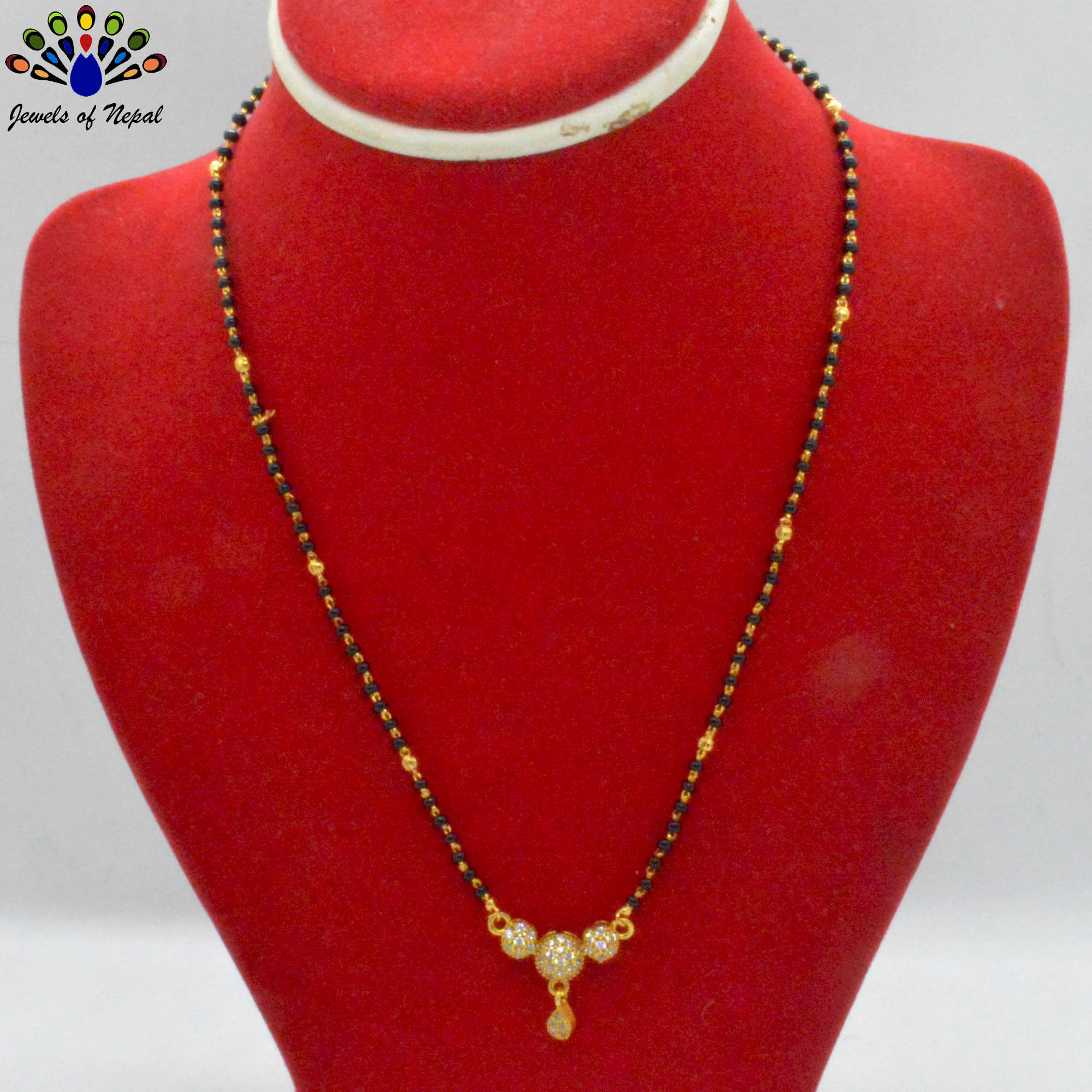 red nepali mangalsutra design