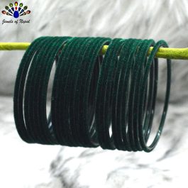 Green Velvet Bangles / Chura / Churi For Women- 2 dozens (24pcs) Jewels of Nepal