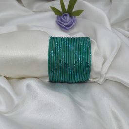 Jewels of Nepal Sea Green Bangles / Chura / Churi For Women- 2 dozens (24pcs)