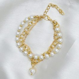 Jewels of Nepal Beads Beaded Chain Layered Adjustable Bracelet for Women