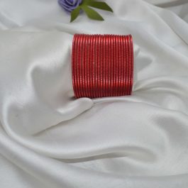 Jewels of Nepal Red Bangles / Chura / Churi For Women- 2 dozens (24pcs)