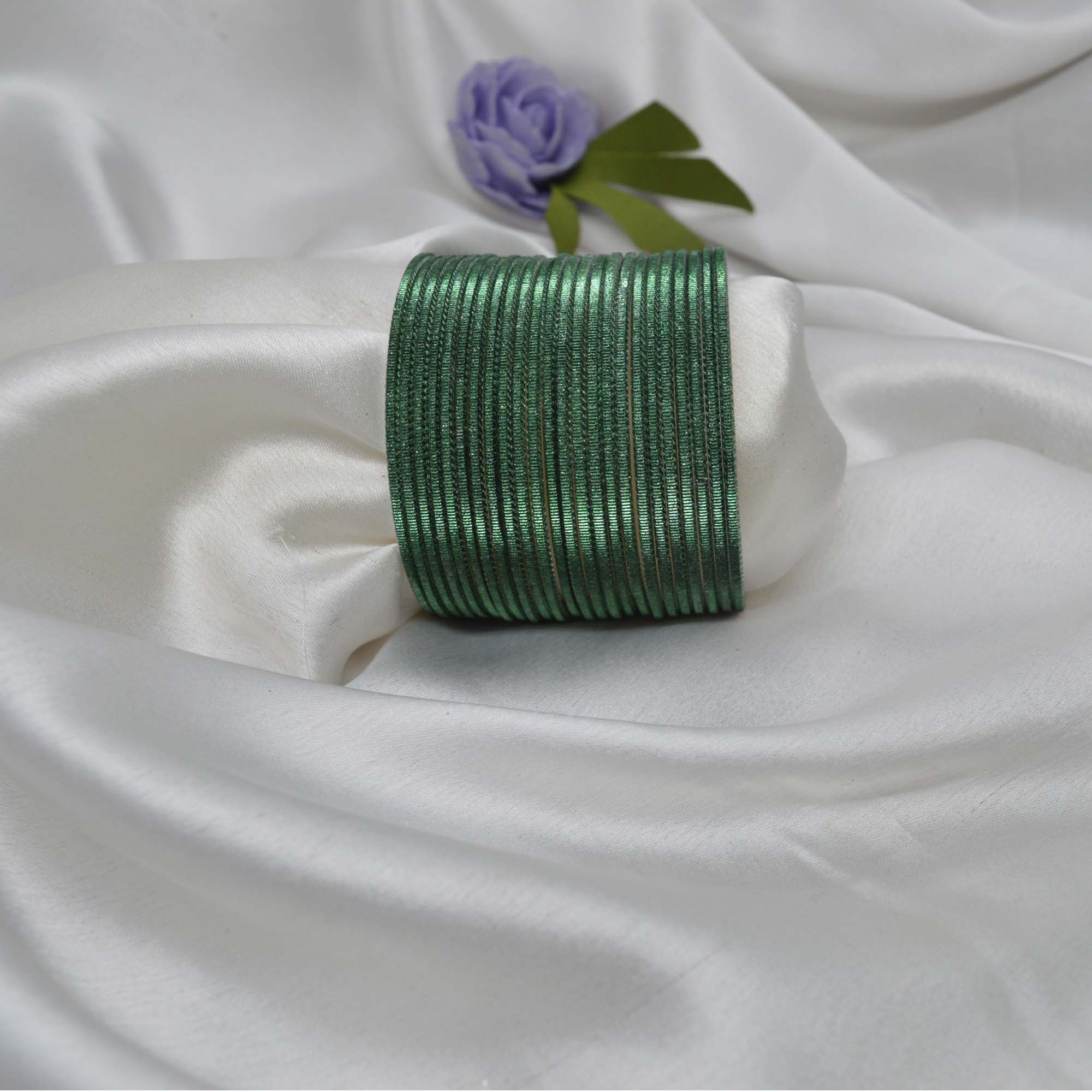 Jewels of Nepal Green Bangles / Chura / Churi For Women- 2 dozens (24pcs)