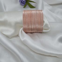 Jewels of Nepal Light Peach Bangles / Chura / Churi For Women- 2 dozens (24pcs)