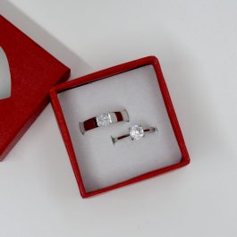 Jewels of Nepal Stainless Steel Couple / Couples Adjustable Finger Rings - Unisex