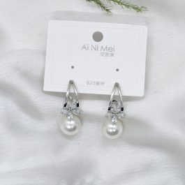 Jewels of Nepal Faux Moti & Stone Flower Drop Earrings For Women