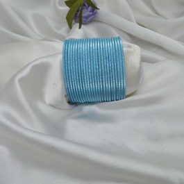 Jewels of Nepal Light Blue Bangles / Chura / Churi For Women- 2 dozens (24pcs)