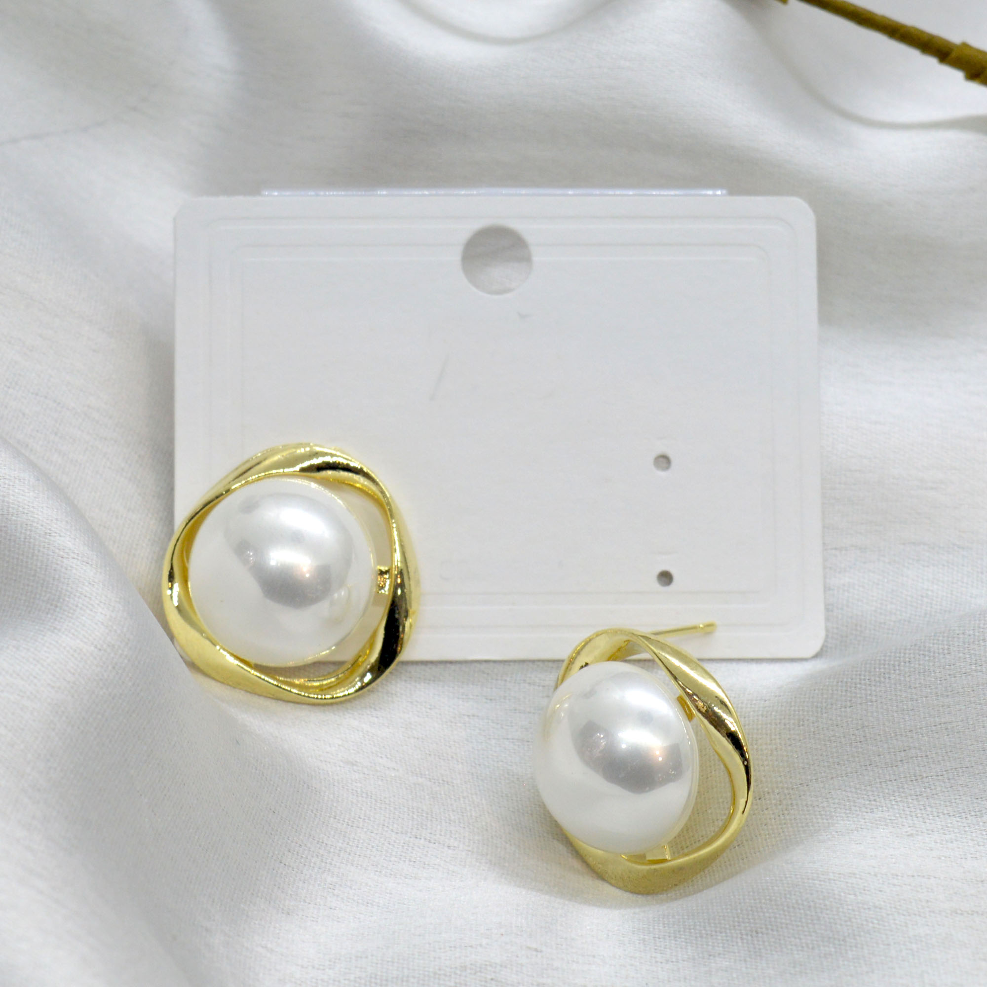 Jewels of Nepal Faux Pearl Stud Earrings for Women