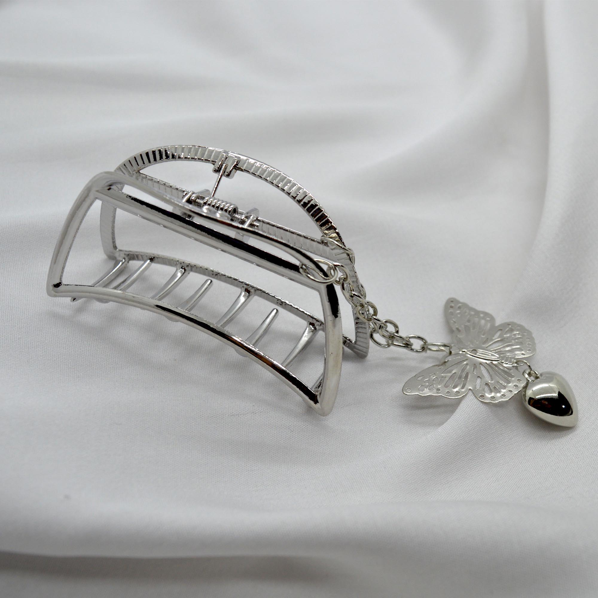 Jewels Of Nepal New Butterfly Designed Metal Hair Claw Clip For Women - Image 4