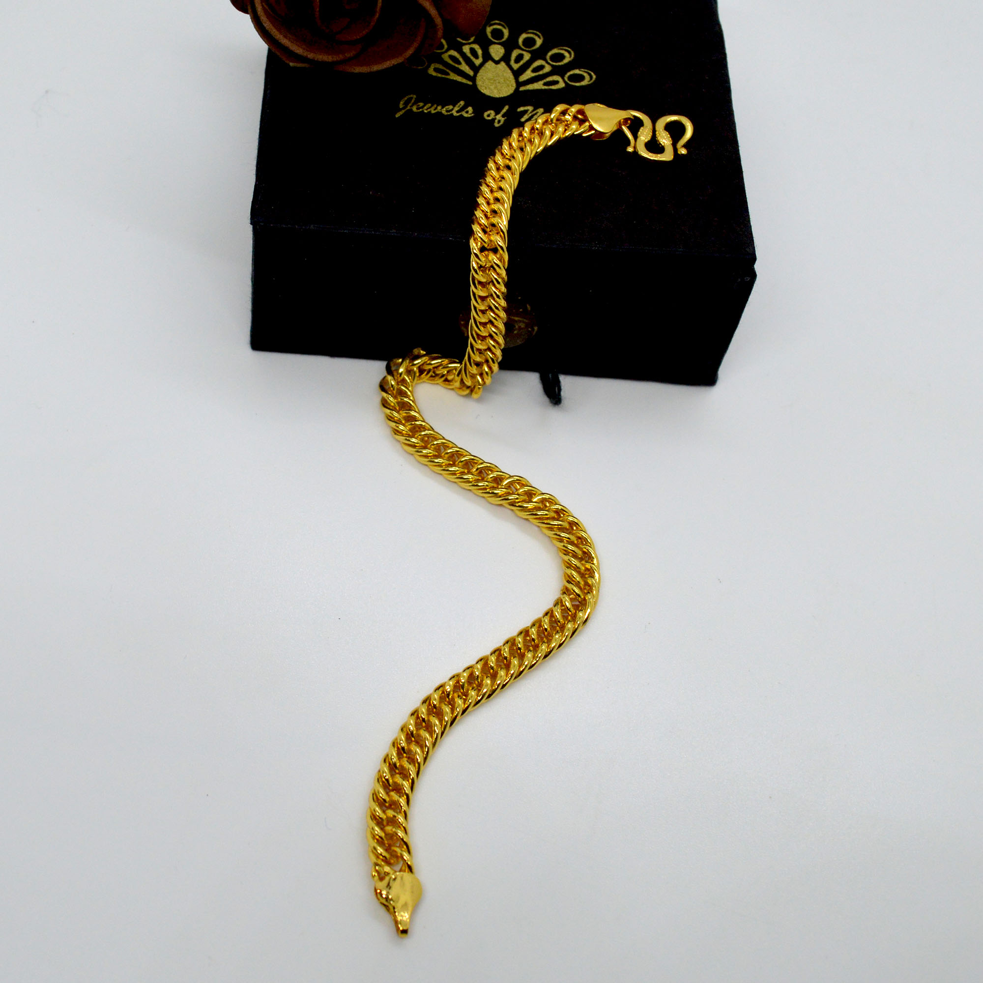 Jewels of Nepal Gold Plated Chain Bracelet- Unisex - Image 2