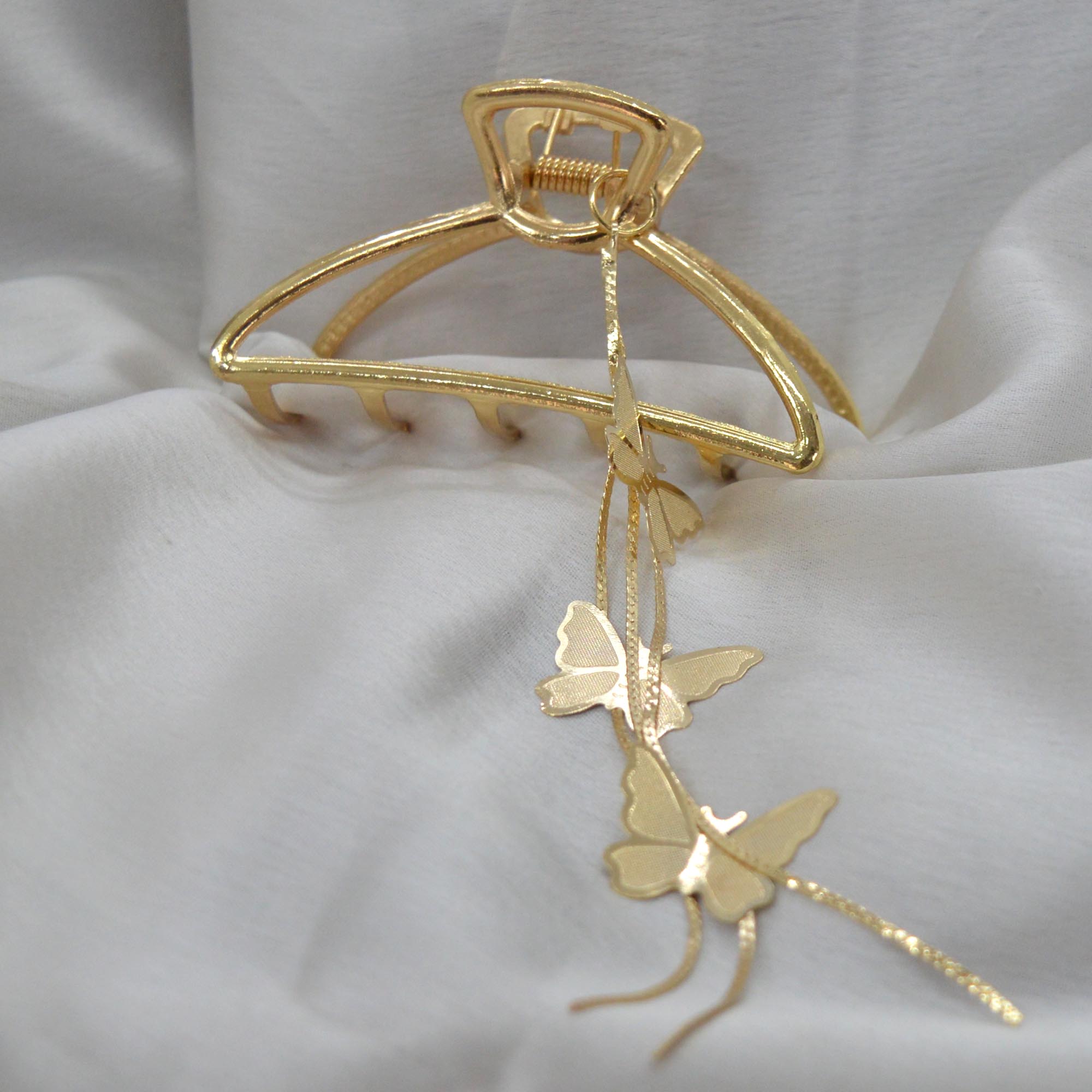 Jewels Of Nepal New Butterfly Designed Metal Hair Claw Clip For Women - Image 16