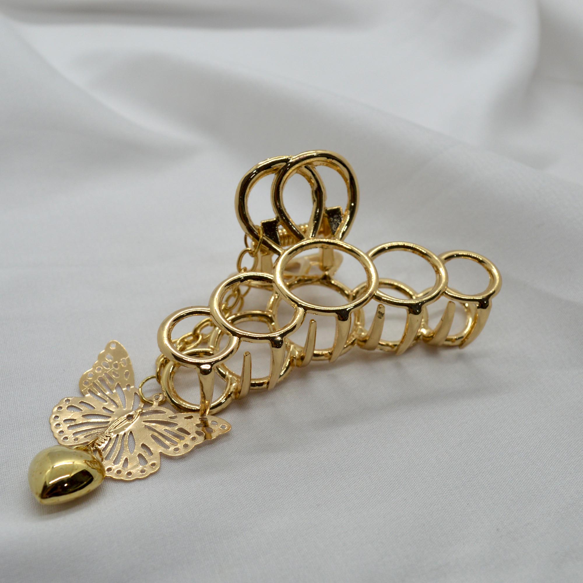 Jewels Of Nepal New Butterfly Designed Metal Hair Claw Clip For Women - Image 3