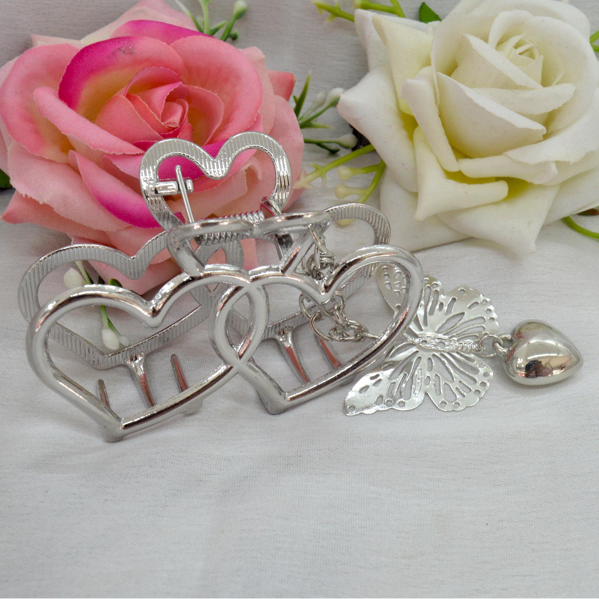 Jewels Of Nepal New Butterfly Designed Metal Hair Claw Clip For Women - Image 17