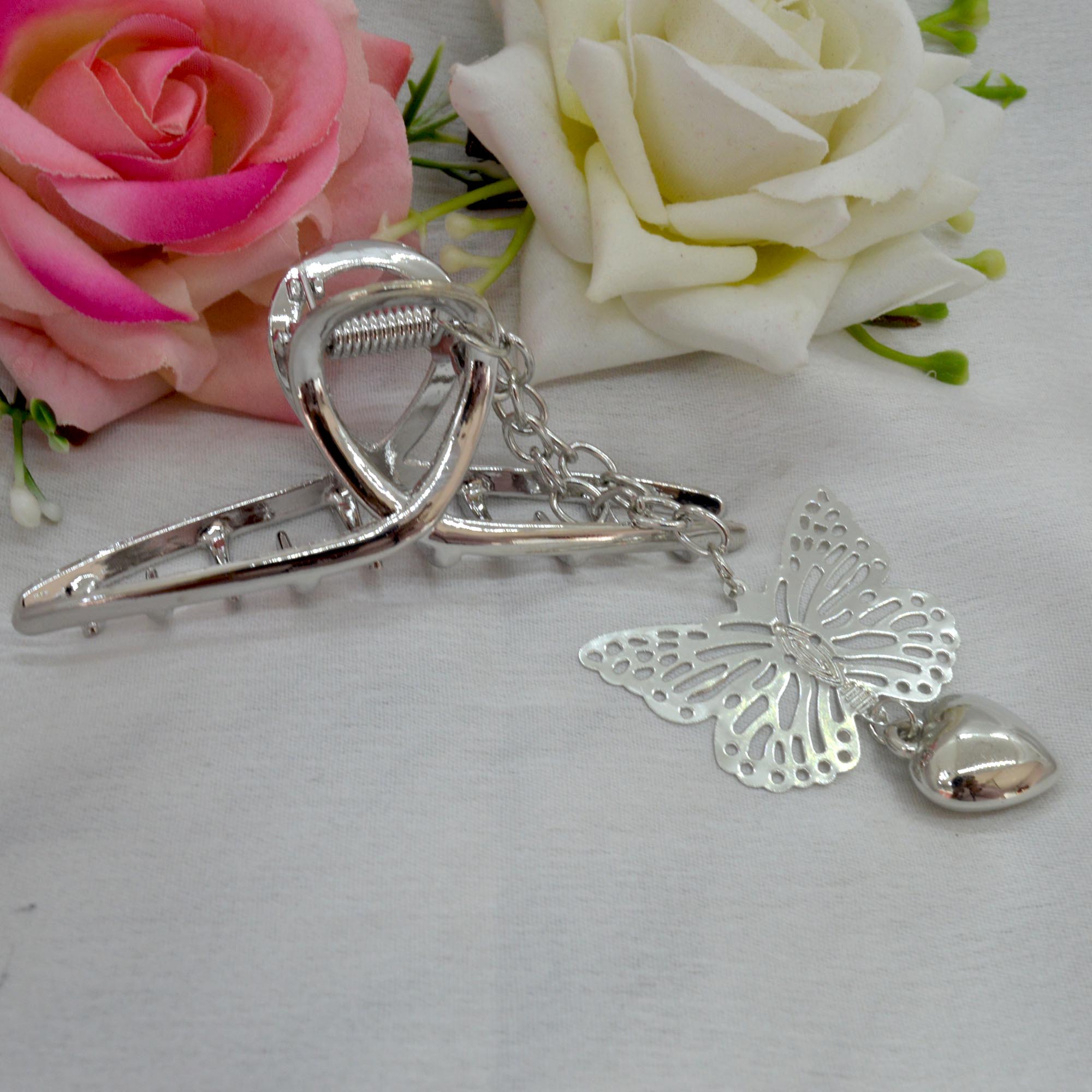 Jewels Of Nepal New Butterfly Designed Metal Hair Claw Clip For Women - Image 13