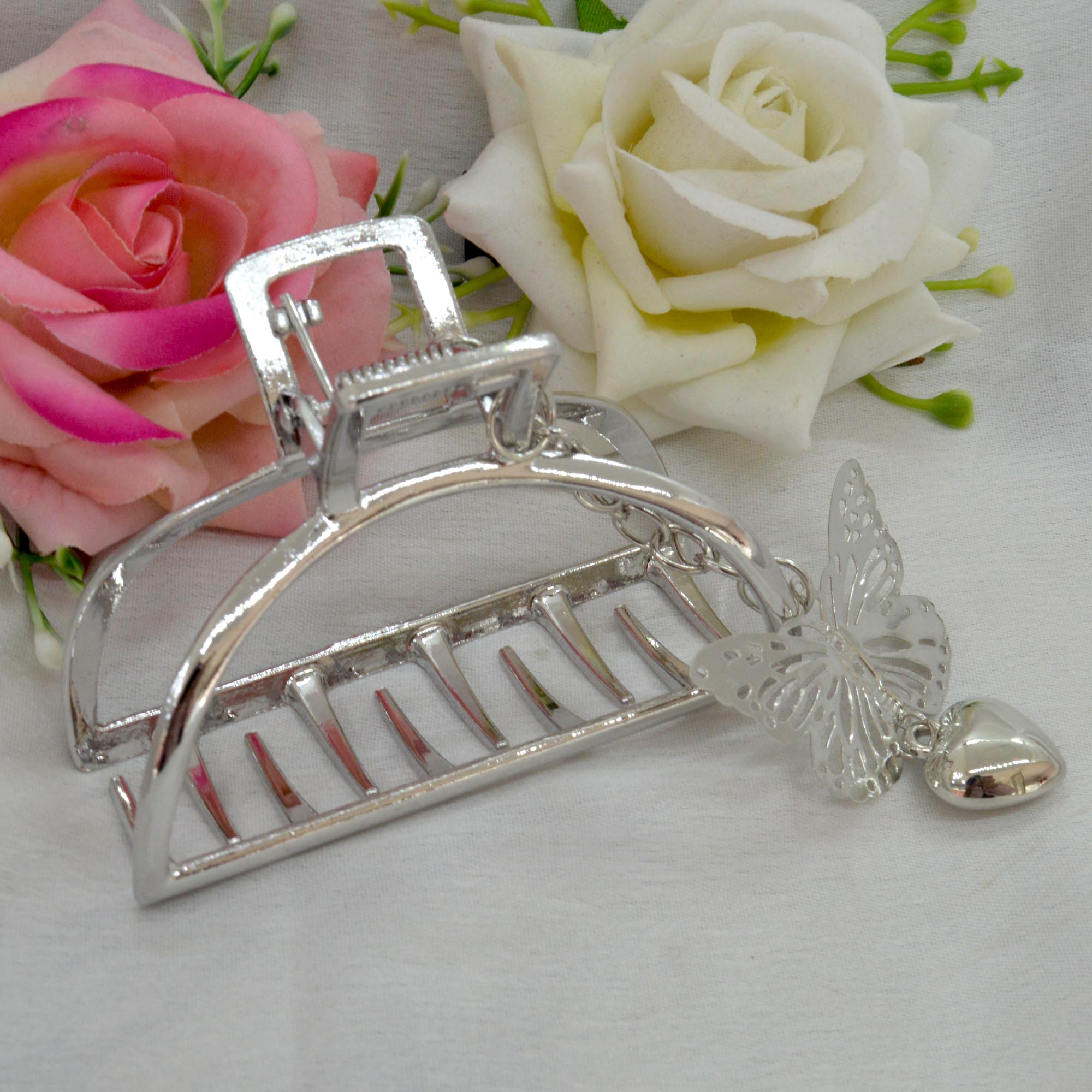 Jewels Of Nepal New Butterfly Designed Metal Hair Claw Clip For Women - Image 14