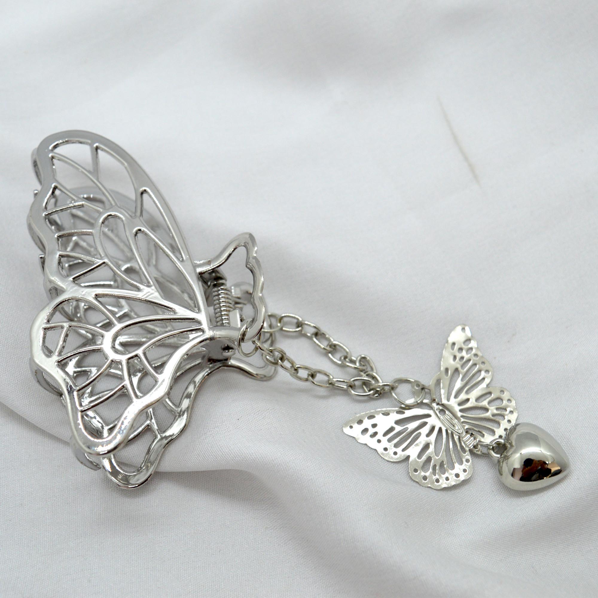 Jewels Of Nepal New Butterfly Designed Metal Hair Claw Clip For Women - Image 10