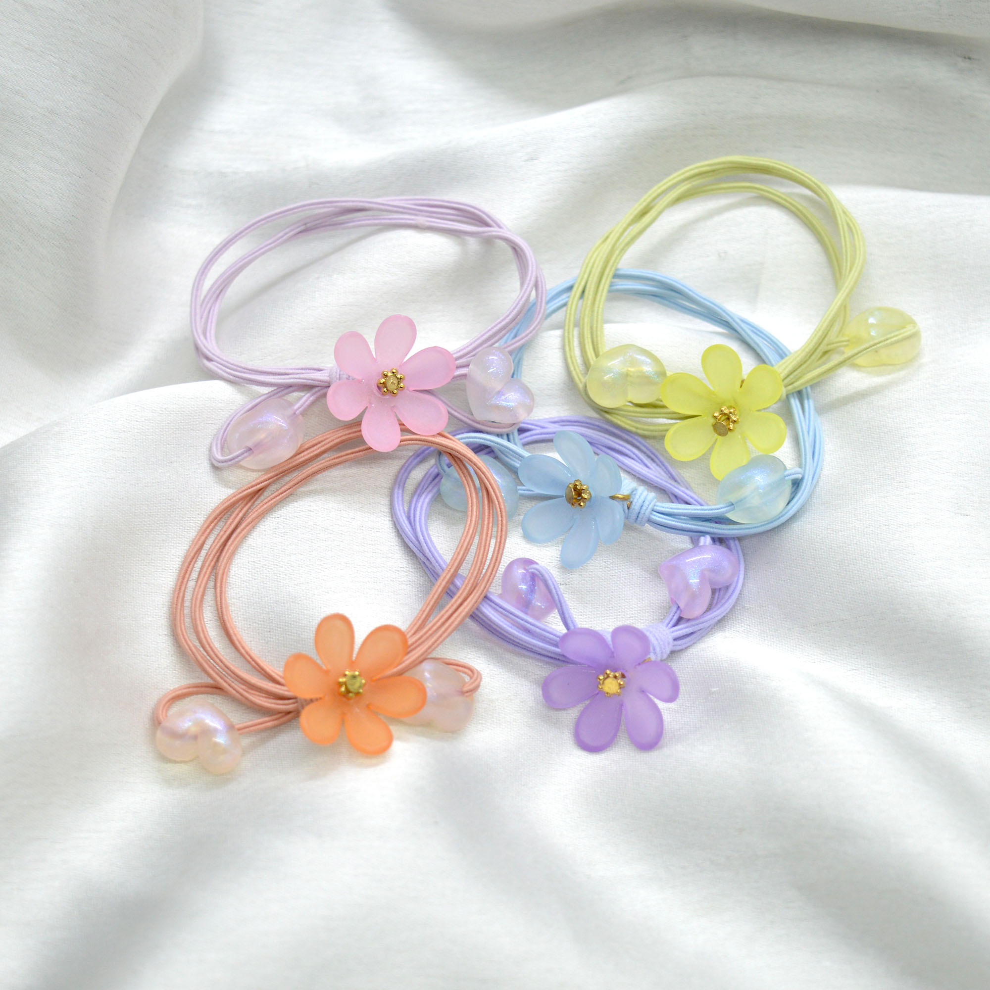 Jewels of Nepal Cute Assorted Color Hair Tie For Girls- Pack of 2 - Image 8