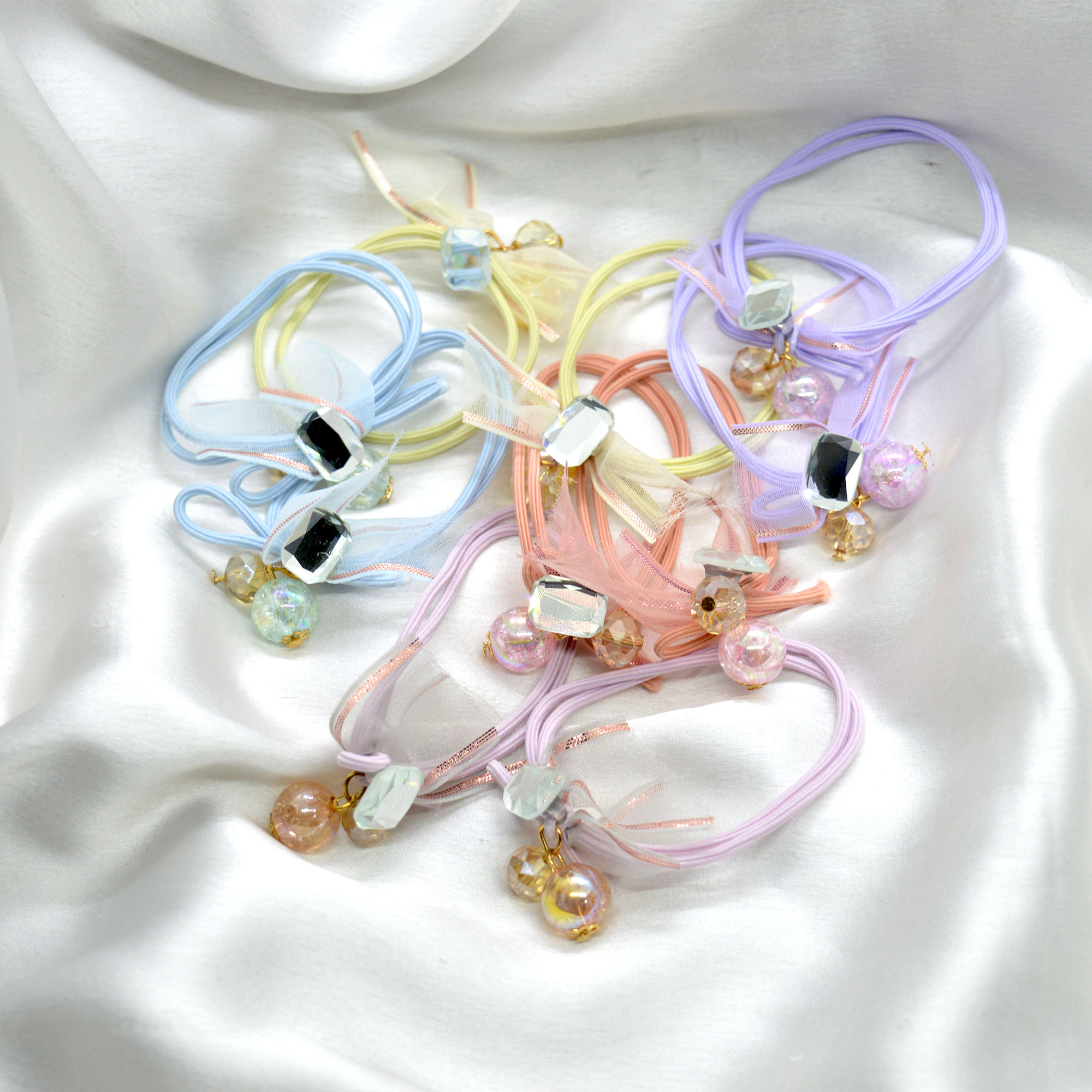 Jewels of Nepal Cute Assorted Color Hair Tie For Girls- Pack of 2 - Image 10