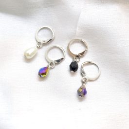 Jewels of Nepal Multi Coloured Crystal Drop Style Juli Earrings for Women