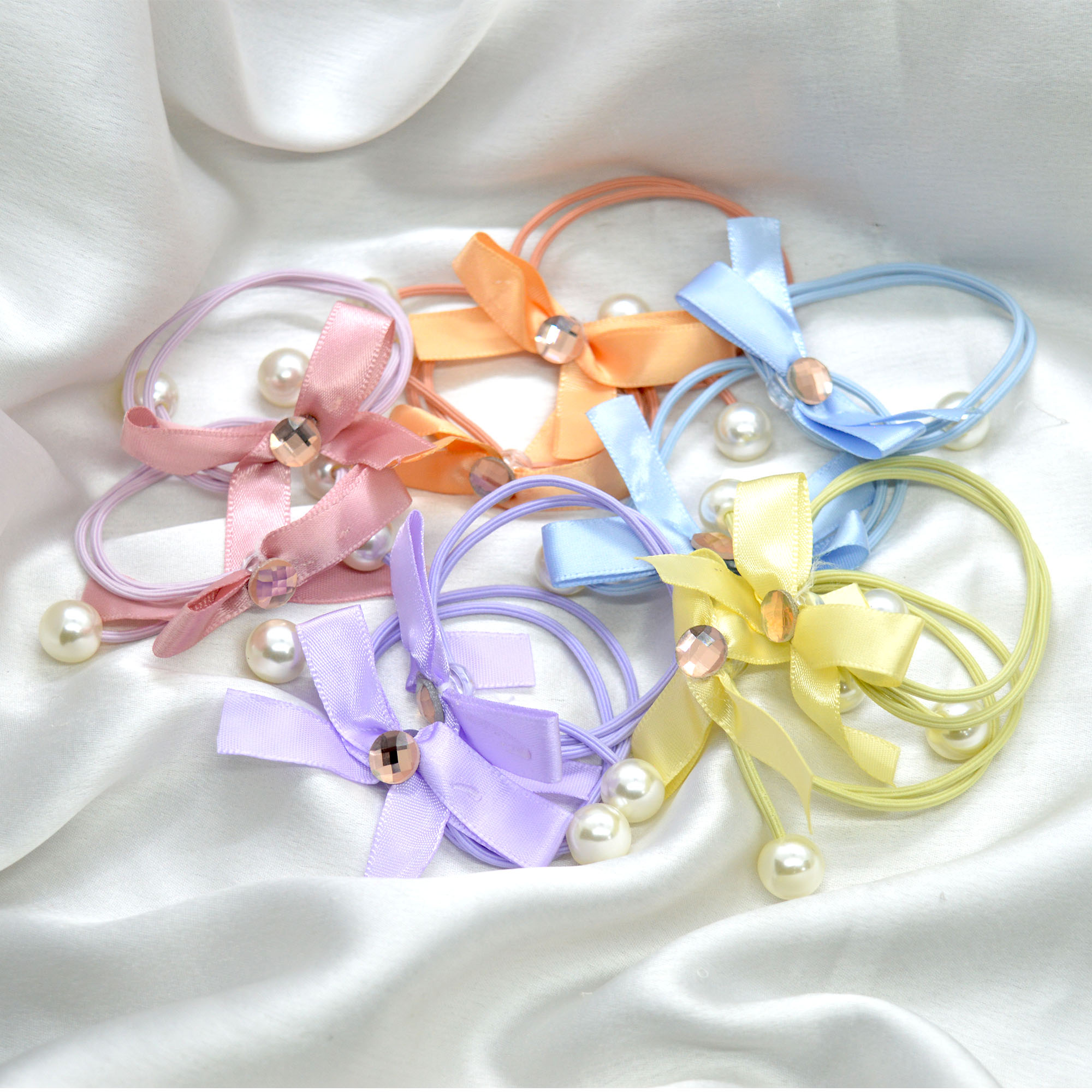 Jewels of Nepal Cute Assorted Color Hair Tie For Girls- Pack of 2 - Image 4