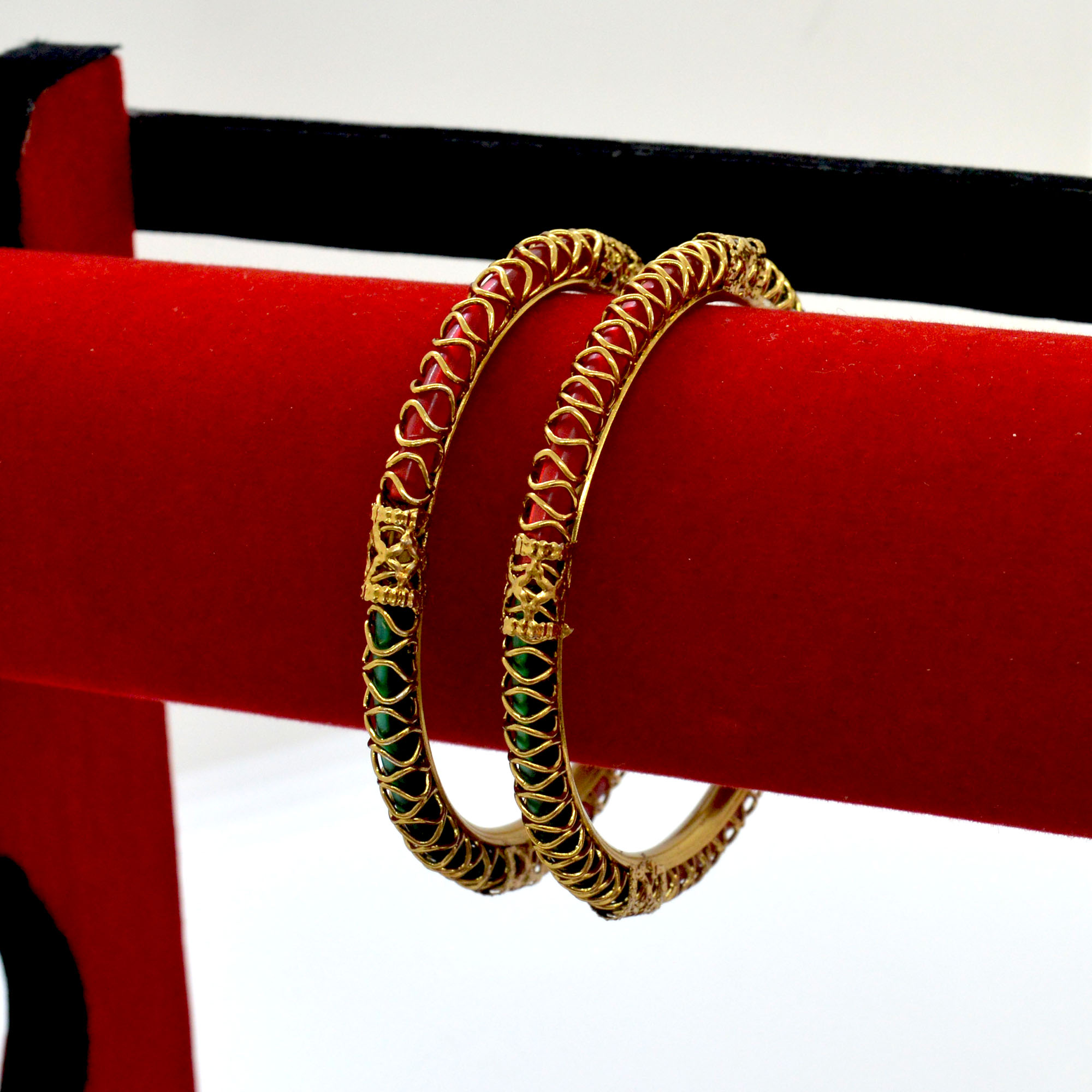 Jewels of Nepal Multi Coloured Metal Bangles/Bala for Women