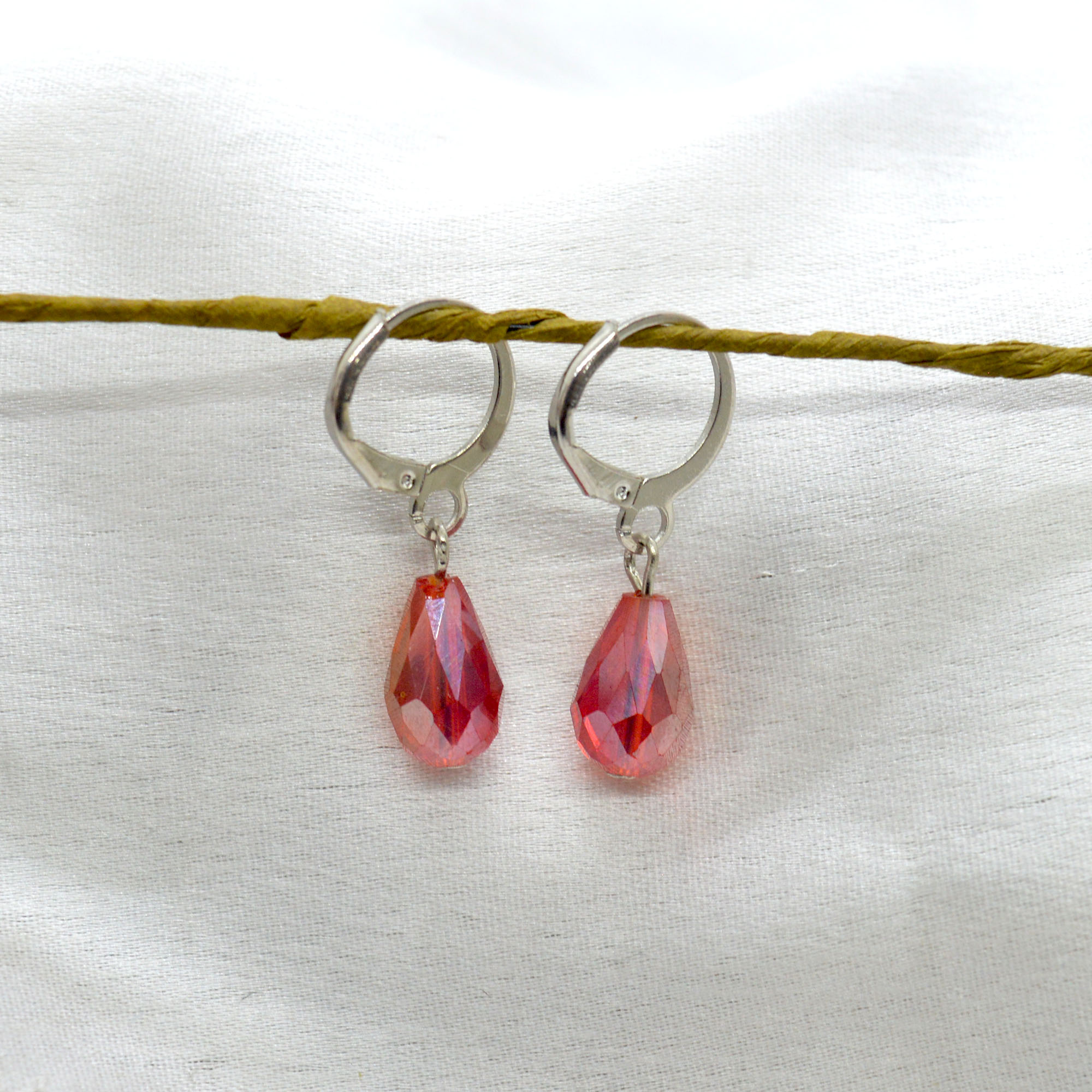 Jewels of Nepal Multi Coloured Crystal Drop Juli Earrings for Women - Image 8