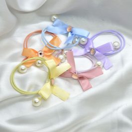 Jewels of Nepal Cute Assorted Color Hair Tie For Girls- Pack of 2