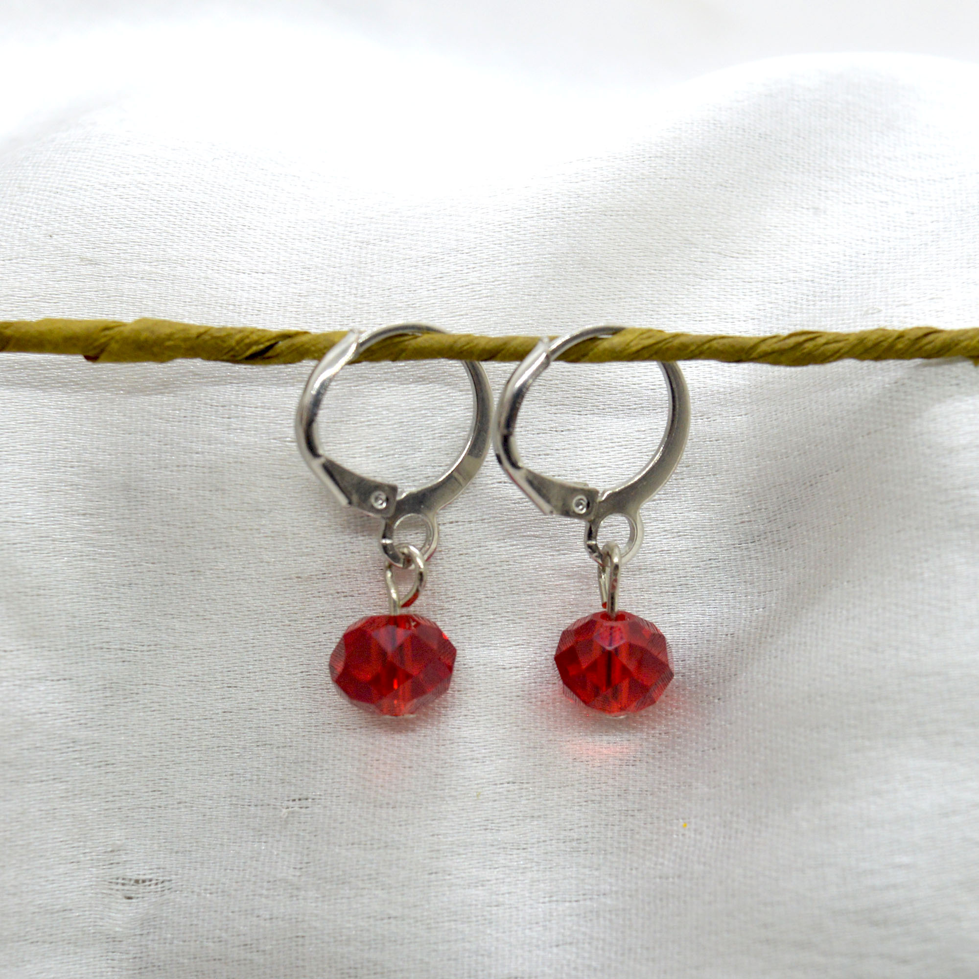 Jewels of Nepal Multi Coloured Round Crystal / Beads Juli Drop Earrings for Women - Image 3