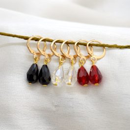 Jewels of Nepal Multi Coloured Crystal Drop Juli Earrings for Women