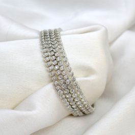 Jewels Of Nepal American Diamond/Cubic Zirconia AAA Stone Studded Bangles for Women