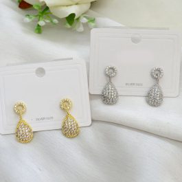 Jewels of Nepal Drop Style Stone Studded Earrings for Women