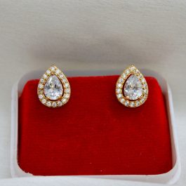 Jewels of Nepal American Diamond Ear Studs For Women