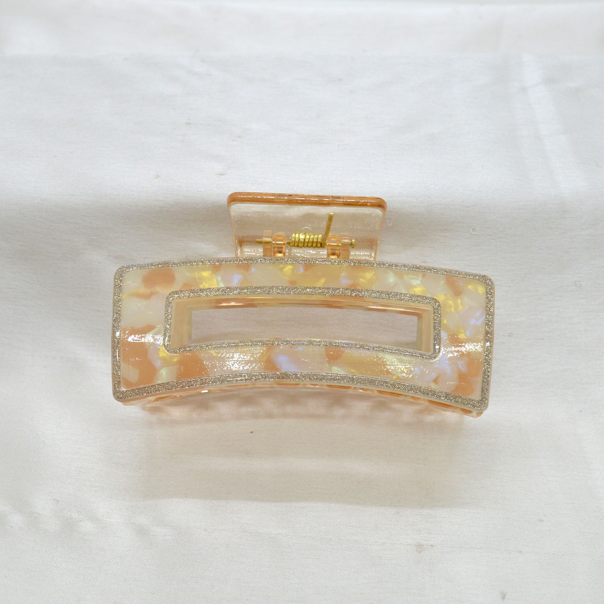 Jewels of Nepal Glitter Textured Acrylic Trendy Hair Claw Clip For Women - Image 4