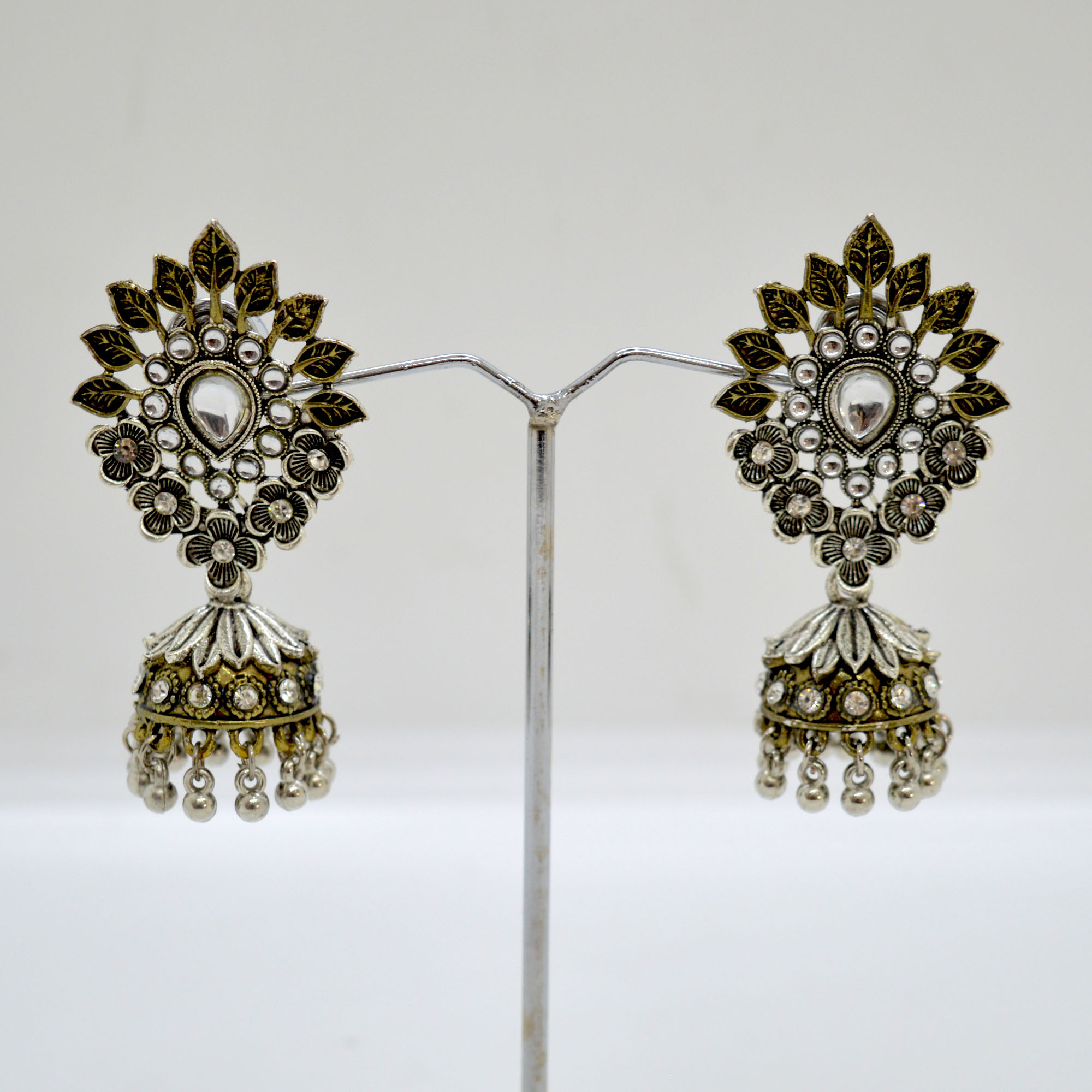 Jewels Of Nepal Oxidized Pinjada Jhumki Earrings For Women