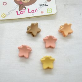 Jewels of Nepal Multi Colourd Small Star Shaped Hair Clip Set For Kids