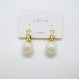 Jewels Of Nepal S925 Shiny Beads Adorned Juli Style Small Hoop Drop Earrings For Women