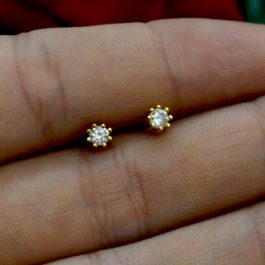 Jewels of Nepal 5A Cubic Zirconia / Australian Diamond  Ear Studs For Women