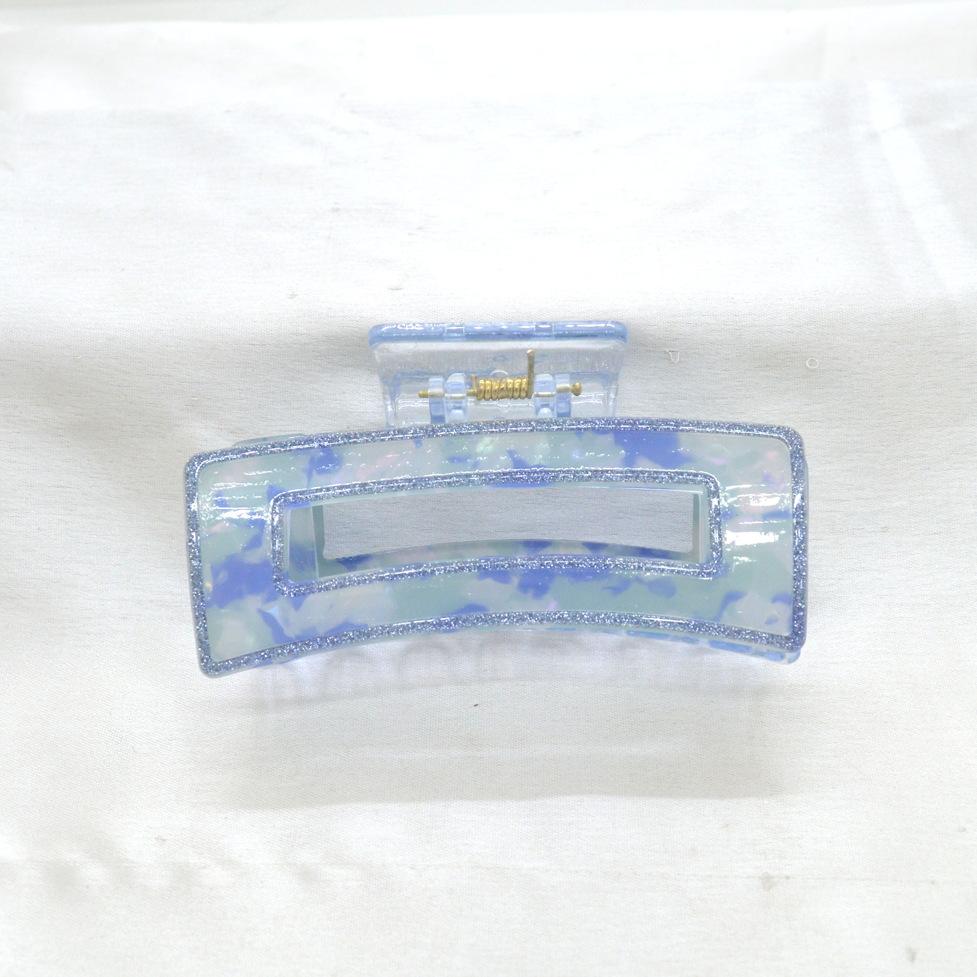 Jewels of Nepal Glitter Textured Acrylic Trendy Hair Claw Clip For Women - Image 6