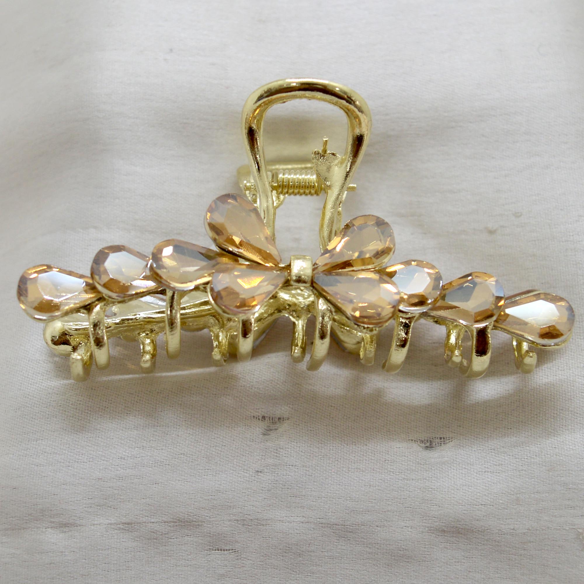 Jewels Of Nepal Multicolor thin Rhinestone Claw Clip For Women - Image 5