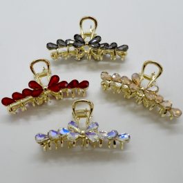 Jewels Of Nepal Multicolor thin Rhinestone Claw Clip For Women