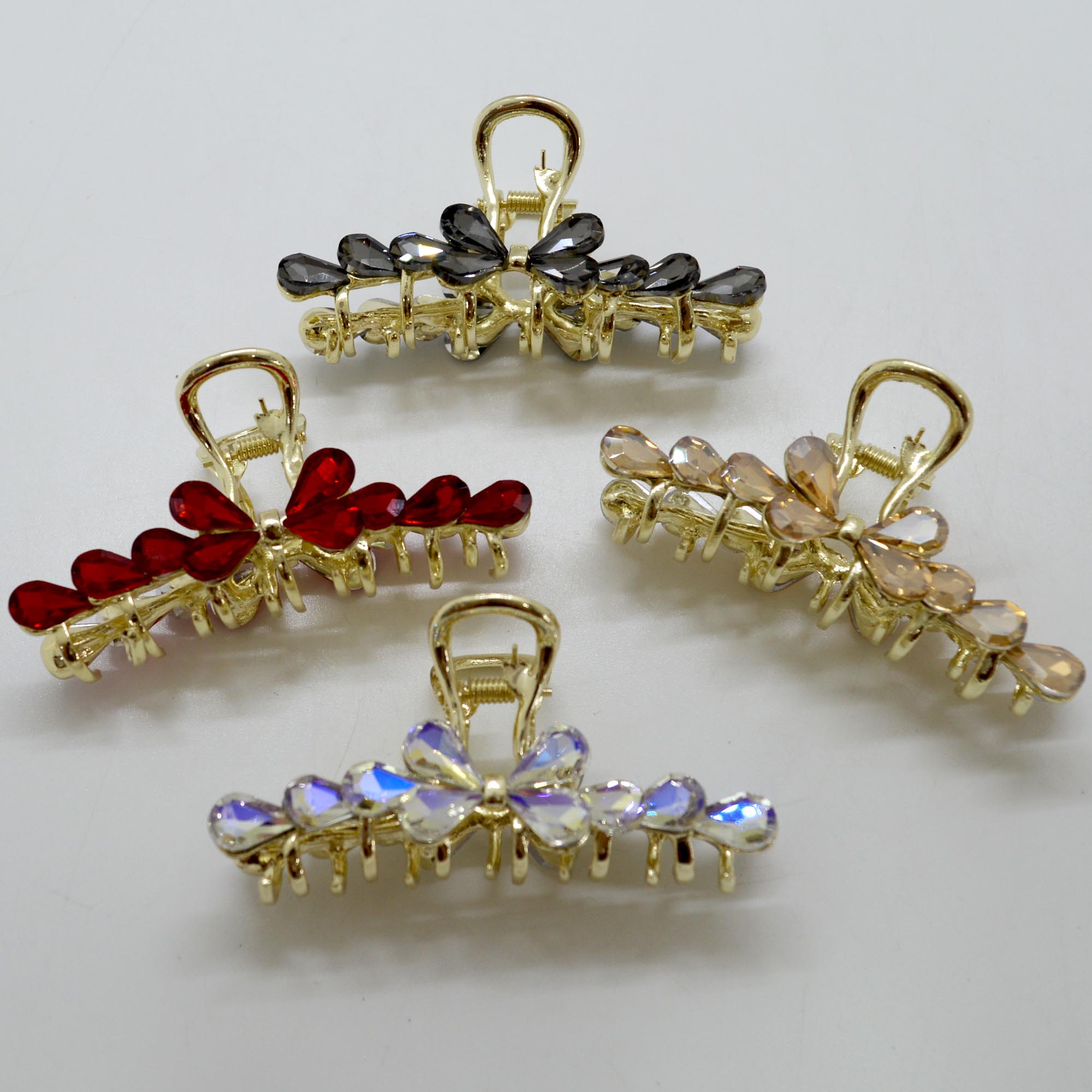 Jewels Of Nepal Multicolor thin Rhinestone Claw Clip For Women