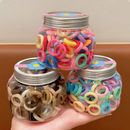 Jewels of Nepal Small Elastic Rubber Band 100pcs/Jar Wholesale Pack for Girls