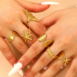 Jewels of Nepal Stainless Steel Viral/Trendy Exaggerated Adjustable Finger Rings for Women