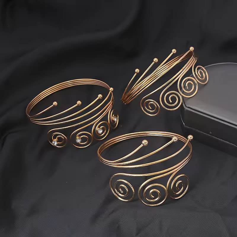 Jewels of Nepal Stainless Steel Upper Arm Band / Arm Cuff for Women - Image 17