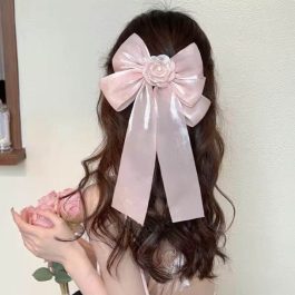 Jewels of Nepal Elegant Silk Bow Clip for Women