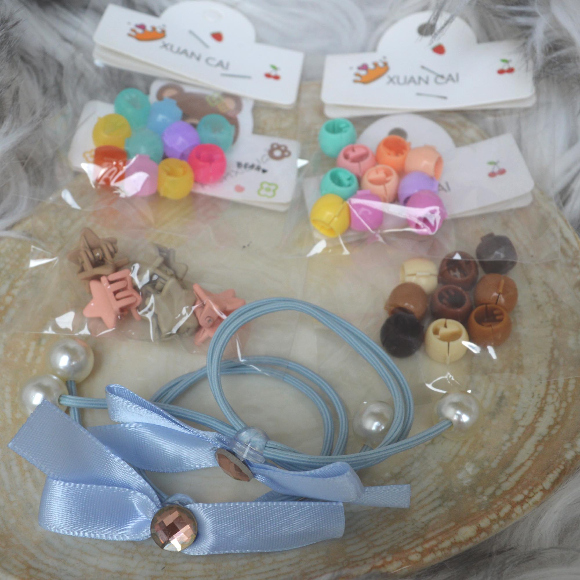 Jewels of Nepal Multi Colored Small Hair Accessories Set For Kids- Pack of all - Image 6