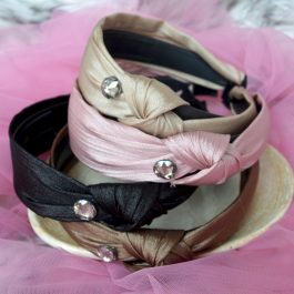 Jewels Of Nepal Knot Designed Silk Hair Band/ Hairband For Women