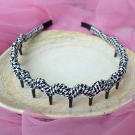 Jewels Of Nepal Checkered Wavy Style Hair Band/ Hairband For Women