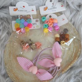 Jewels of Nepal Multi Colored Small Hair Accessories Set For Kids- Pack of all